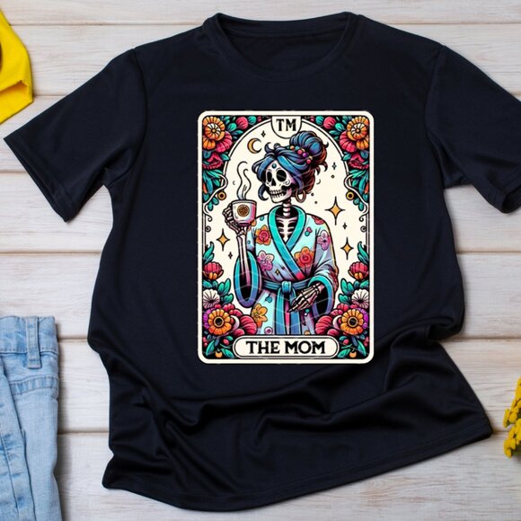 Unbranded Tops - The Mom Tarot Card Rhinestone Graphic Tee, Mother Gift Ideas, Funny Mother Shirt